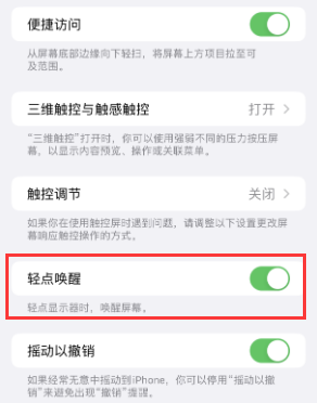 赵西垸林场苹果授权维修站分享iPhone轻点无法唤醒怎么办 