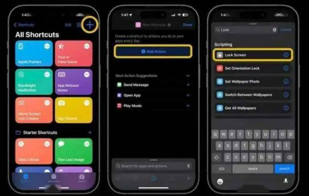 赵西垸林场苹果14锁屏维修店分享iPhone14升级iOS16.4后如何创建锁屏快捷方式 