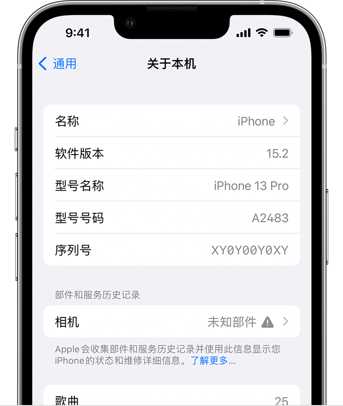 赵西垸林场苹果维修分享iPhone 出现提示相机“未知部件”是什么原因？ 